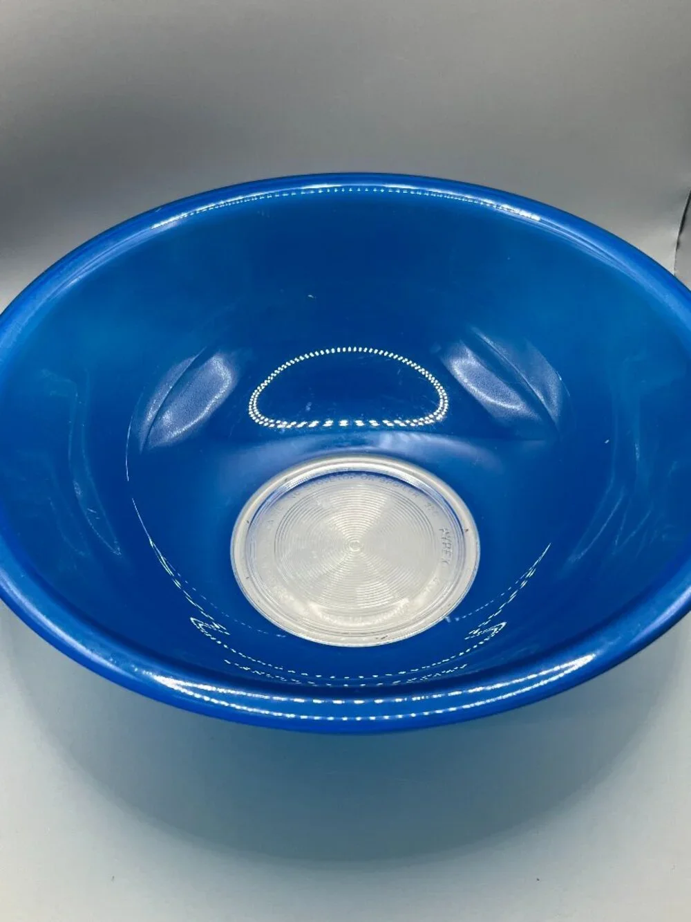 PYREX 326 Cobalt Blue Clear Bottom Mixing Bowl 4L Liter Vintage 1980s 1990s